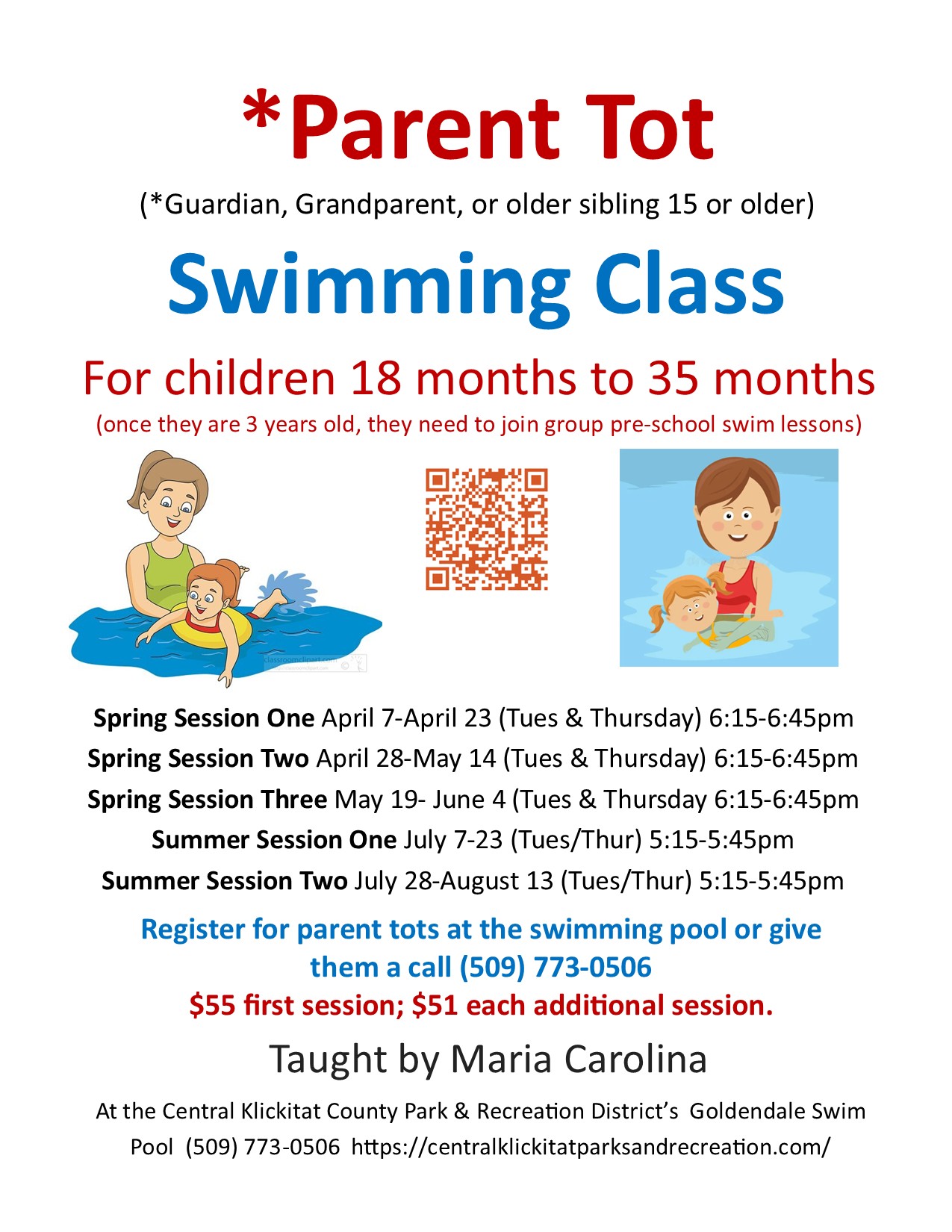 2026 Parent Tot Swimming Class